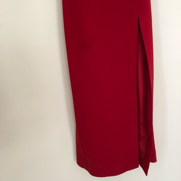 Tahari Halter Neck Open Back side Slit Gown Dress - Picture 4 of 8